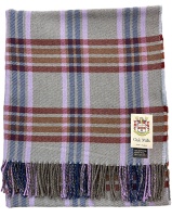 Pure Merino checked throw